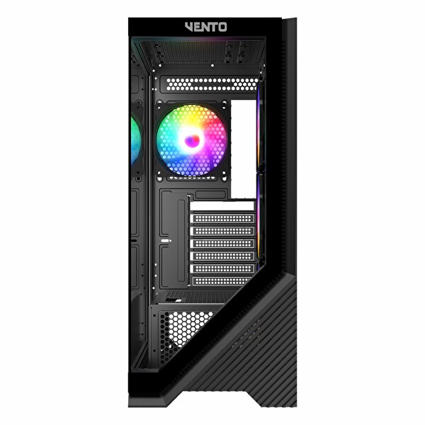 Vento VG4202FL FSP 850W GEN5 4x120 MM Rainbow RGB Fan USB 3.0 Temperli Cam Siyah Gaming Oyuncu Kasa