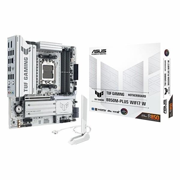 Asus TUF Gaming B850M-Plus WiFi7 W DDR5 8000 MHz OC M.2 HDMI/DP/USB-C PCIe 5.0 AM5 mATX Anakart