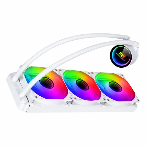 Power Boost Deep 360 ARGB 360 MM AM5/1700P Beyaz İşlemci Sıvı Soğutucu