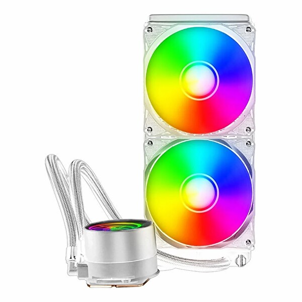 Power Boost Deep 240 ARGB 240 MM AM5/1700P Beyaz İşlemci Sıvı Soğutucu