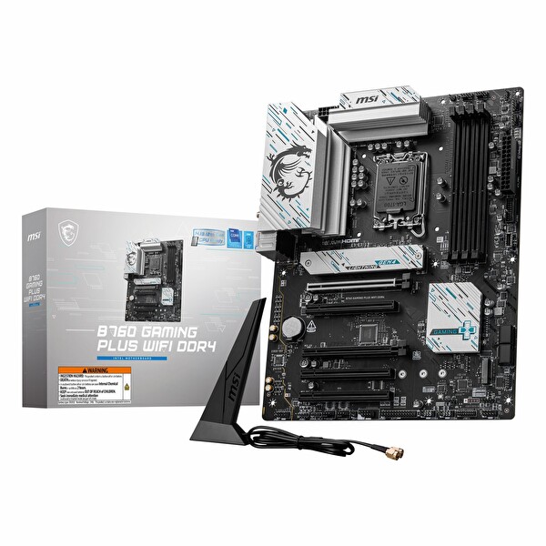 MSI B760 Gaming Plus WiFi DDR4 5333 MHz OC M.2 HDMI DP USB-C PCIe 4.0 1700P ATX Anakart