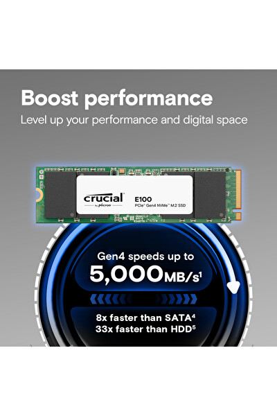 Crucial E100 CT2000E100SSD8 2 TB m.2 NVMe PCIe SSD