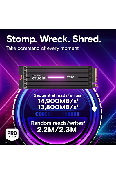 Crucial T710 CT2000T710SSD5 2 TB PCIe Gen5 NVMe M.2 Soğutuculu SSD