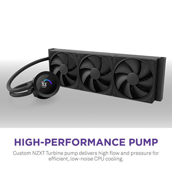 Nzxt Kraken Plus 360 AIO LCD 360mm Siyah Sıvı İşlemci Soğutucusu RL-KN360-B2