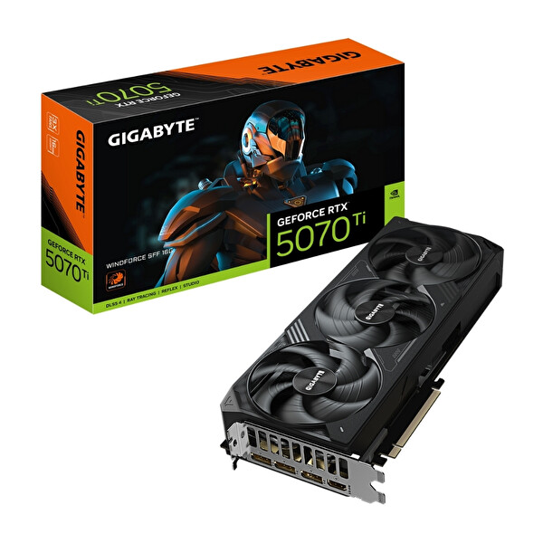 Gigabyte GeForce RTX 5070Ti WindForce SFF GV-N507TWF3-16GD GDDR7 16 GB 256 Bit Gaming Ekran Kartı