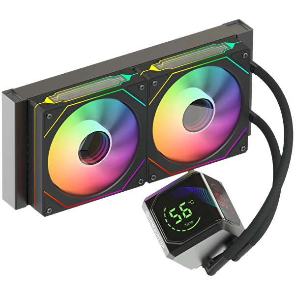 GameBooster GB-LCS-SP240B Sight Pro 240B ARGB Curved Ekran 240 MM Siyah İşlemci Sıvı Soğutucu