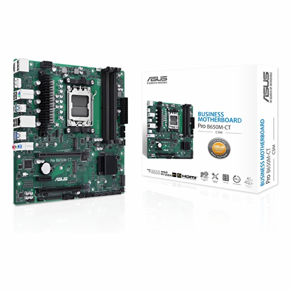 Asus Pro B650M-CT-CSM DDR5 6400 MHz OC M.2 HDMI/DP/USB-C PCIe 4.0 AM5 mATX Anakart