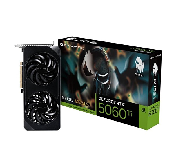 Gainward RTX 5060 Ti Ghost OC 16 GB GDDR7 128 Bit Ekran Kartı - NE7506TU19T1-GB2061B