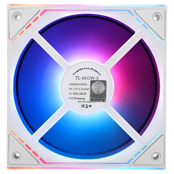 Thermalright TL-M12W-S Beyaz ARGB 120 MM 3’lü Kasa Fanı