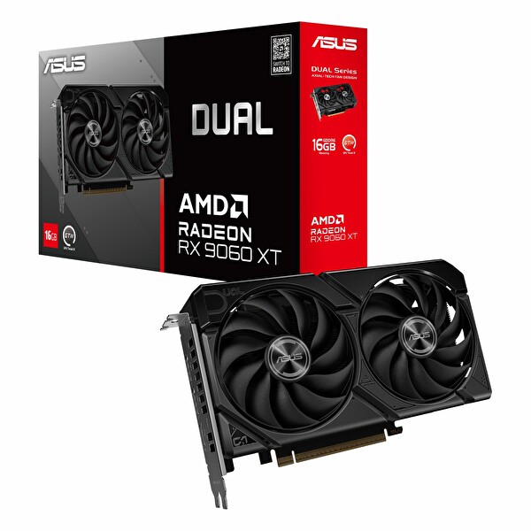 Asus Dual Radeon RX9060 XT 16 GB GDDR6 128Bit HDMI-DP Ekran Kartı