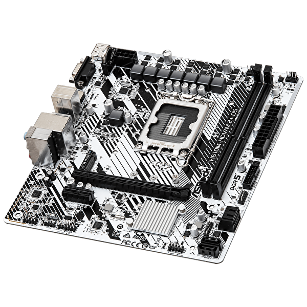 Asrock H610M-HDV M.2+ D5 5600 MHz DDR5 Soket 1700 M.2 USB 3.2 HDMI mATX Anakart