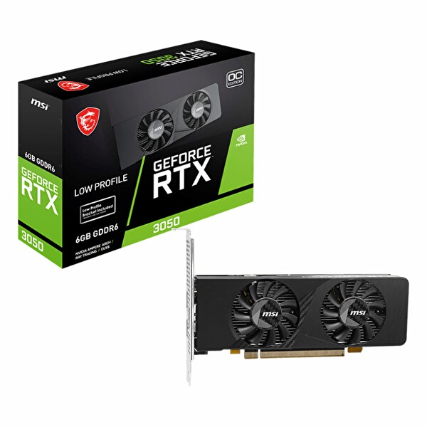 MSI GeForce RTX 3050 LP E OC 6GB GDDR6 96 Bit HDMI DP Ekran Kartı