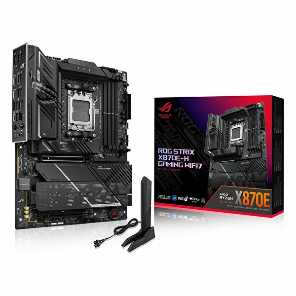 Asus ROG Strix X870E-H Gaming Wi-Fi 7 DDR5 8000 MHz OC M.2 HDMI/USB-C PCIe 5.0 AM5 ATX Anakart