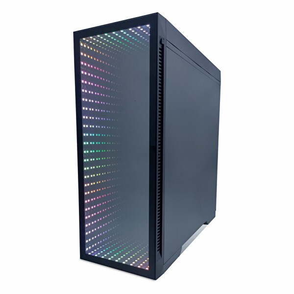 Quadro Titan QT100 USB 3.2 RGB ATX Mid Tower Bilgisayar Kasası - Siyah