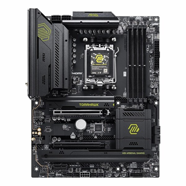 MSI MAG B850 Tomahawk WiFi DDR5 8200 MHz OC M.2 HDMI/USB-C PCIe 5.0 AM5 ATX Anakart