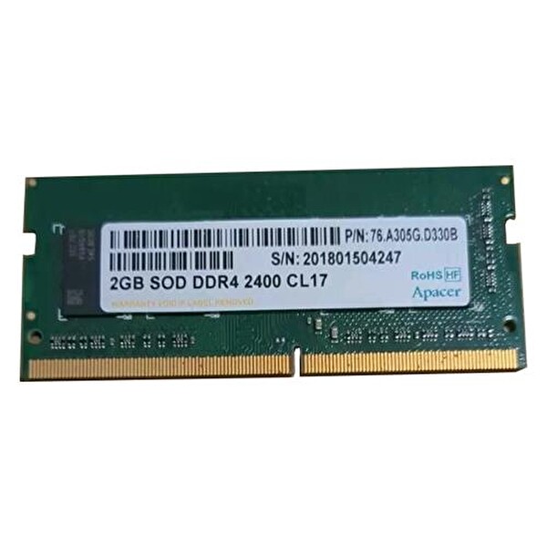 Apacer 2 GB 2400MHz SODIMM DDR4 76.A305G.D330B RAM