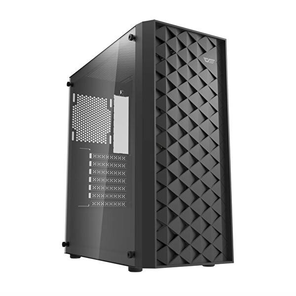 Aigo DK351 USB 3.0 4×12 CM Fan Psu Yok Temperli Cam E-Atx Bilgisayar Kasası Siyah