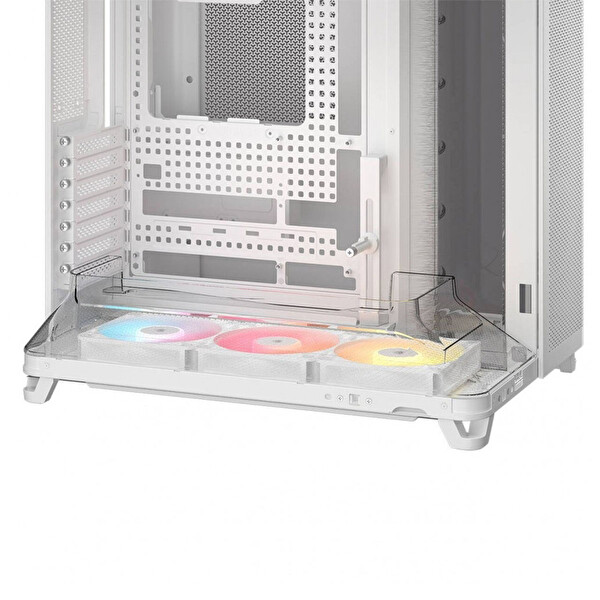 Corsair AIR 5400 RS-R CC-9011319-WW 3x120MM ARGB Fan Mesh Temperli Cam USB 3.2 Triple Chamber Mid Tower E-ATX Gaming Kasa Beyaz