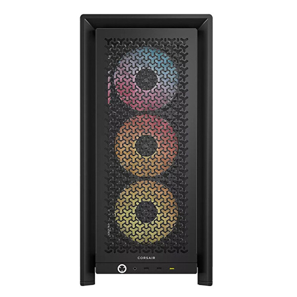 Corsair Frame 4000D LCD RS 4x120MM ARGB Fan Mesh Temperli Cam USB 3.2 Premium Mid Tower E-ATX Dokunmatik Ekranlı Gaming Kasa Siyah