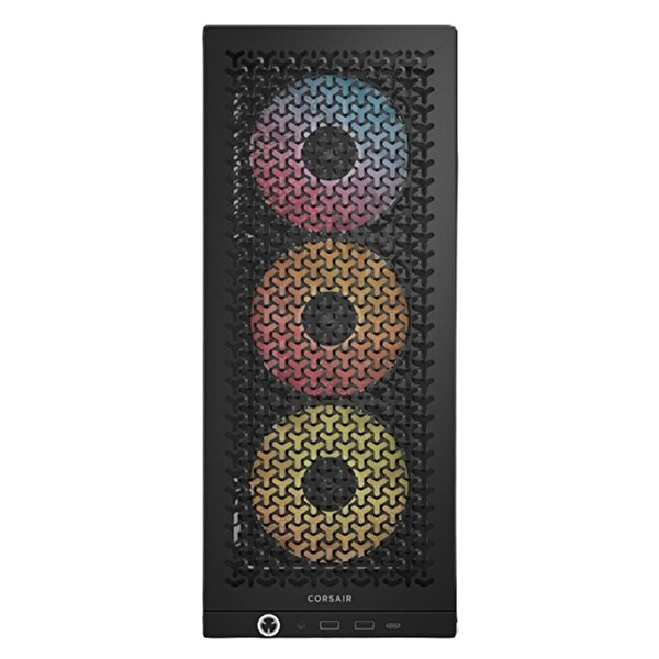 Corsair Frame 4000D RS 3x120MM ARGB Fan Mesh Temperli Cam USB 3.2 Mid Tower E-ATX Gaming Bilgisayar Kasası Siyah