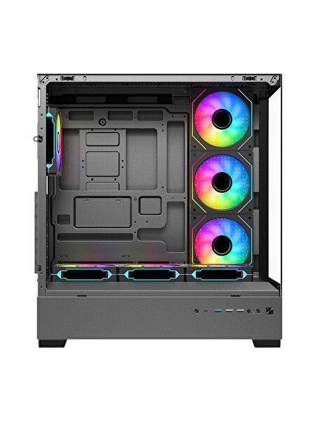 Frisby NOVA-X 650W 80+ 7x120mm ARGB Fan Mid Tower ATX Siyah Gaming (Oyuncu) Kasa