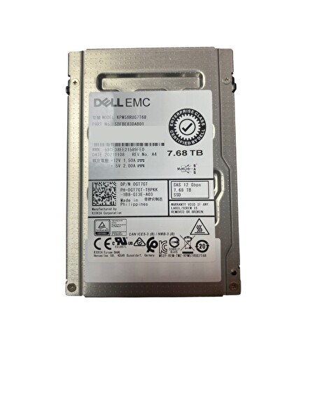 Dell EMC 7.68TB 12G RI SAS 2.5