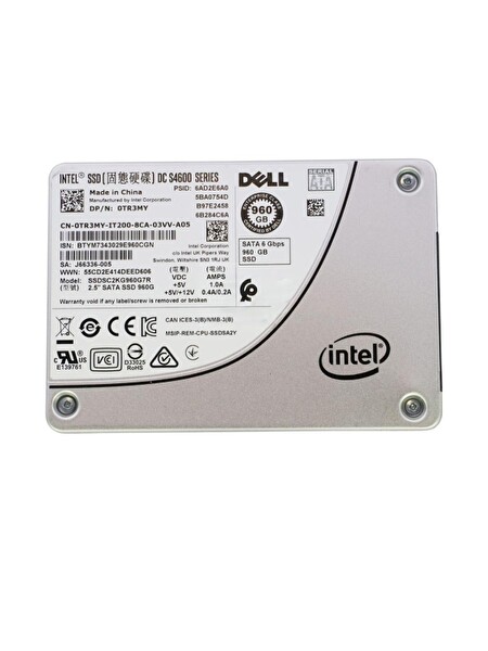 Dell İntel DC Series 960GB 6G Sata MU TLC 2.5