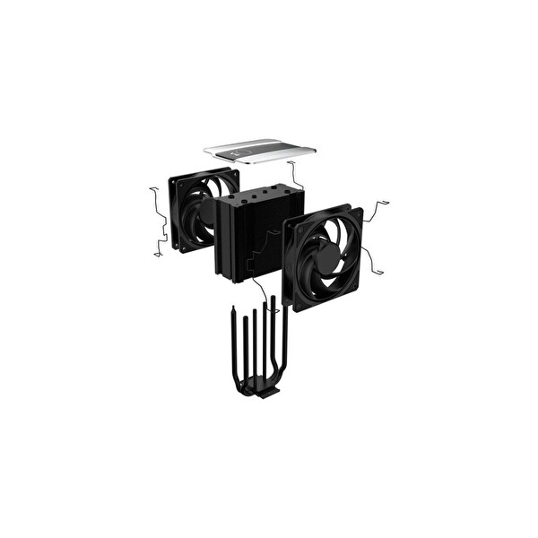 Cooler Master V4 ALPHA 3DHP BLACK 2X120 MM Intel1851/1700/AM5 Uyumlu Hava Soğutucu