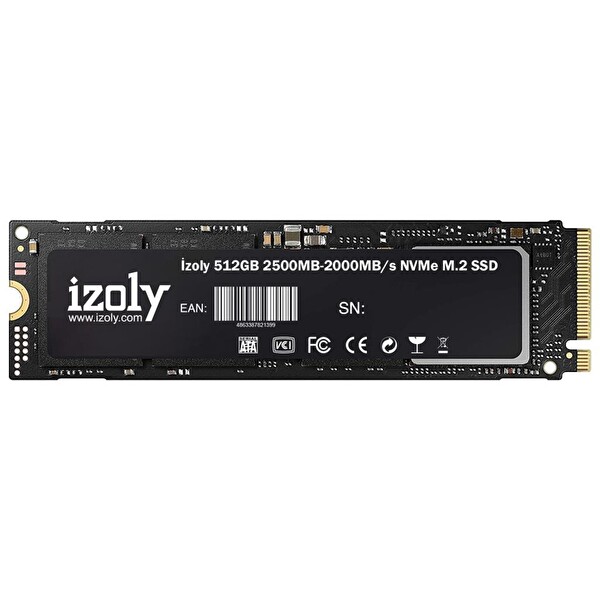 İzoly 512 GB 2500MB-2000MB/s NVMe M.2 Gaming SSD