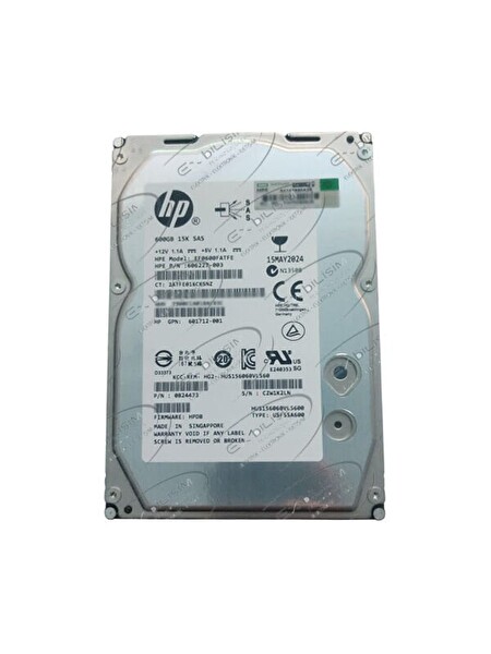 HP 600GB 15K 6G SAS 3.5