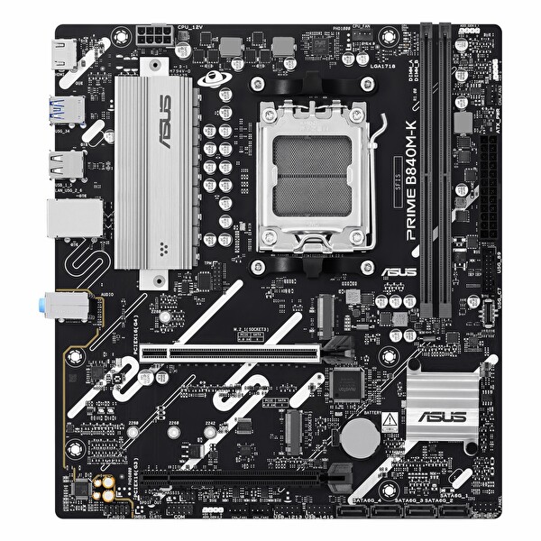 Asus Prime B840M-K DDR5 8000 MHz OC M.2 HDMI PCIe 4.0 AM5 mATX Anakart