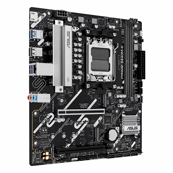 Asus Prime B840M-K DDR5 8000 MHz OC M.2 HDMI PCIe 4.0 AM5 mATX Anakart