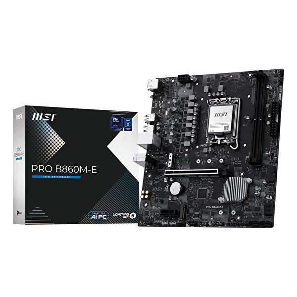 MSI Pro B860M-E DDR5 9066 MHz OC M.2 HDMI/DP PCIe 5.0 1851P mATX Anakart