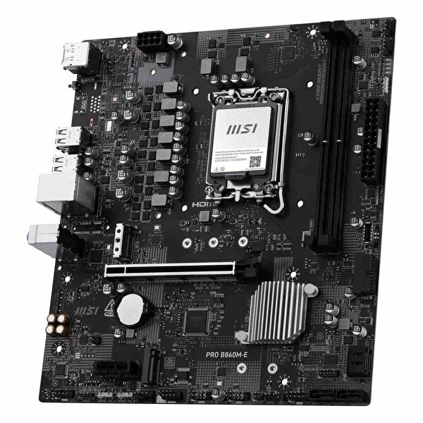 MSI Pro B860M-E DDR5 9066 MHz OC M.2 HDMI/DP PCIe 5.0 1851P mATX Anakart