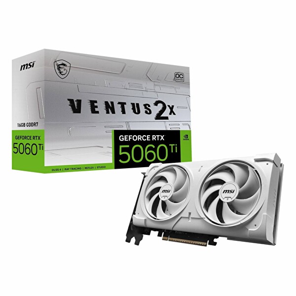 MSI Ventus 2X Plus White GeForce RTX 5060 Ti OC 16GB GDDR7 128 Bit HDMI/DP Ekran Kartı