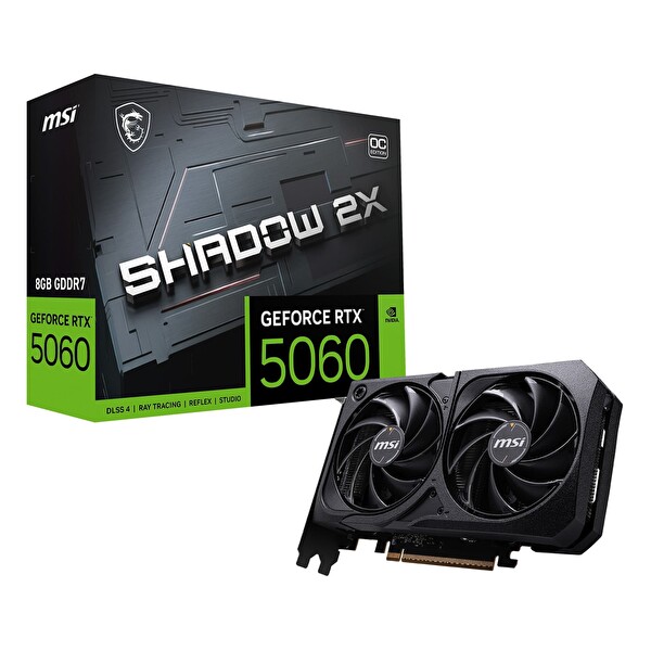 MSI Shadow 2X Max GeForce RTX 5060 OC 8GB GDDR7 128 Bit HDMI/DP Ekran Kartı