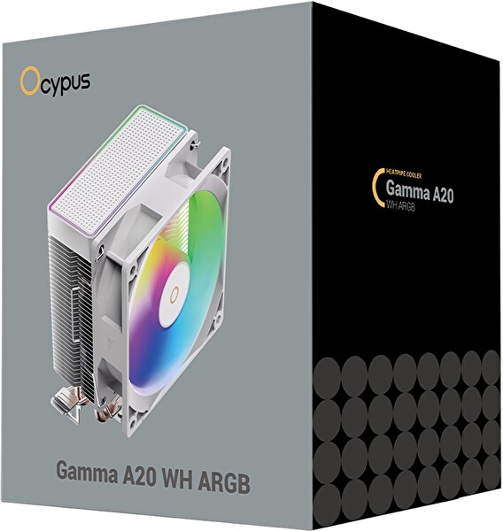 Ocypus Gamma A20 Beyaz ARGB 92 MM Intel 1700P-1851P-AMD Uyumlu Hava Soğutucu