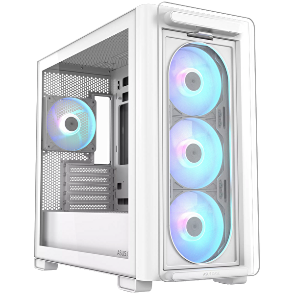 Asus A23 Plus Tempered Glass ARGB Beyaz USB 3.2 mATX Kasa