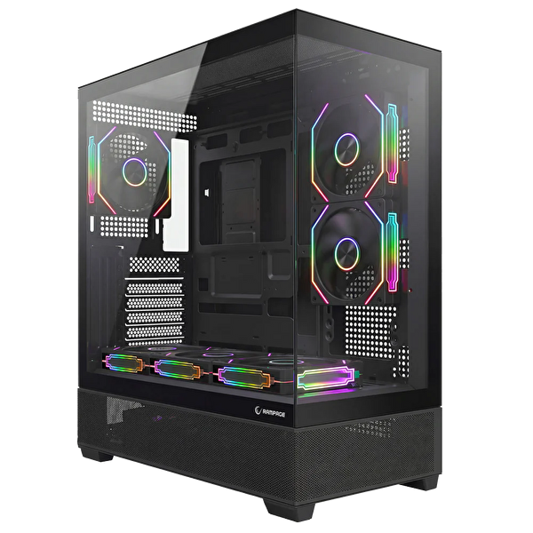 Rampage Hydra V5 850W 80+ Bronze Tempered Glass 6x12 CM ARGB Siyah ATX Gaming Kasa