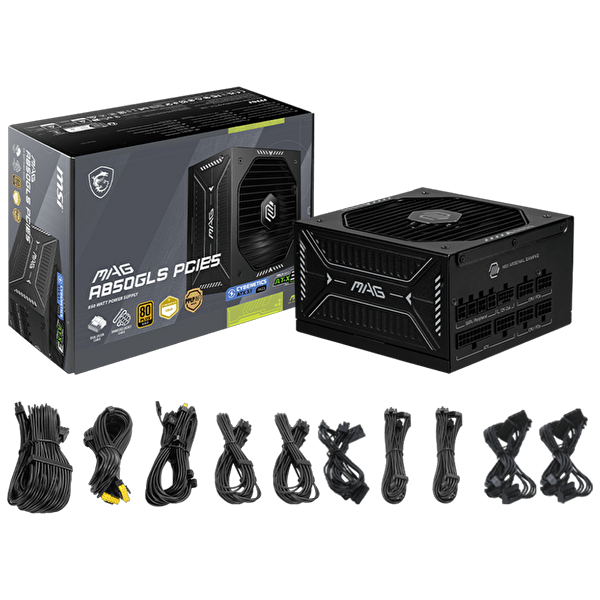 MSI MAG A850GLS PCIE5 850W 80+ Gold Plus GEN 5.1 ATX 3.1 135mm Fanlı PSU
