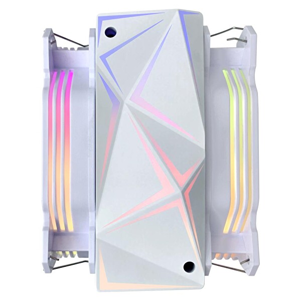 Rampage Octagon C60 Beyaz 2x120 MM ARGB Kule Tipi İşlemci Soğutucu