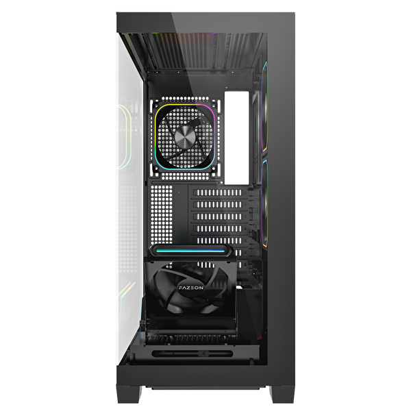 Fazeon F14 750W 80+ Bronze Tempered Glass Mesh 4x ARGB Fanlı Type-C Siyah ATX Bilgisayar Kasası