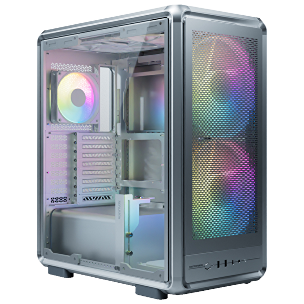 Cooler Master Masterframe 500 Mesh ARGB 200 MM Tempered Glass USB 3.2 Silver E-ATX Mid Tower Kasa
