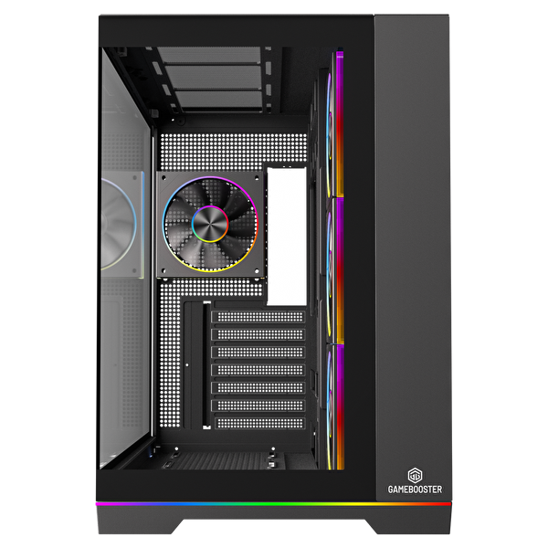 GameBooster NYVRA SYNC X 850W 80+ Bronze ATX3.1 Gen5.1 SeaView ARGB ATX Mid Tower Siyah Kasa