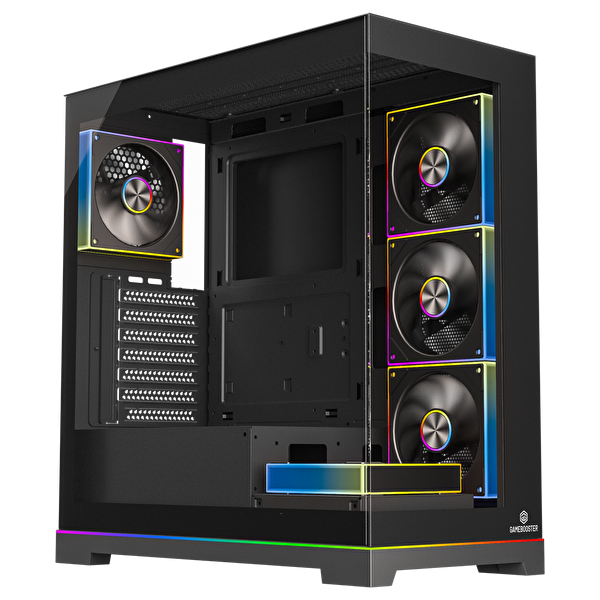 GameBooster NYVRA SYNC 850W 80+ Bronze ATX3.1 Gen5.1 SeaView ARGB ATX Mid Tower Siyah Kasa