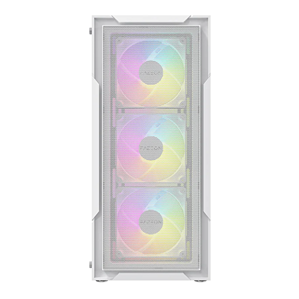 Fazeon F11 750W 80+ Bronze Tempered Glass Mesh 4x RGB Fanli Beyaz ATX Bilgisayar Kasası