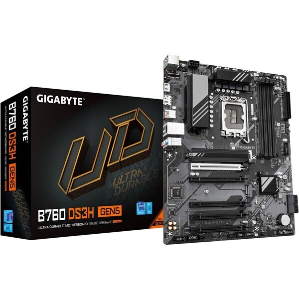 Gigabyte B760 DS3H GEN5 DDR5 7600 MHz(OC) Soket 1700 M.2 HDMI DP ATX Anakart