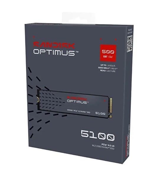 Sandisk Optimus 5100 500GB 6600/5600MB/s PCIe 4.0 x4 NVMe SSD SDSP51500GAN