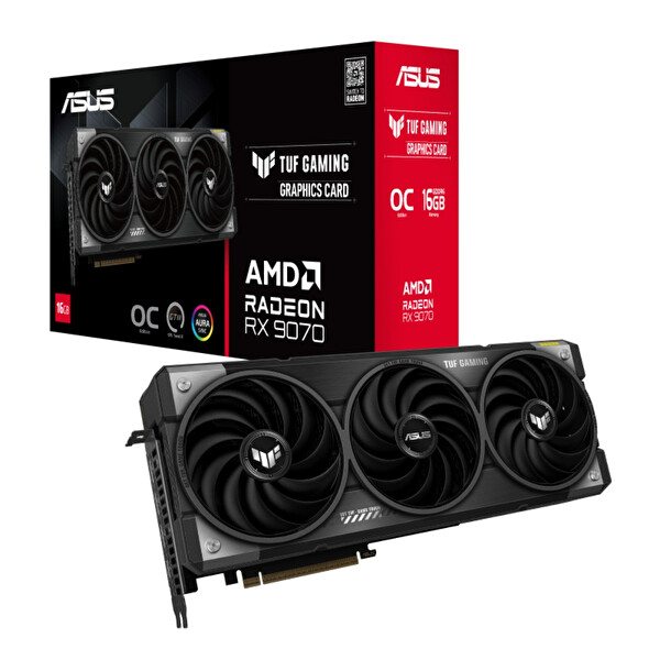 Asus RX 9070 TUF Gaming OC Edition TUF-RX9070-O16G-Gaming 256 Bit GDDR6 16 GB Oyuncu Ekran Kartı