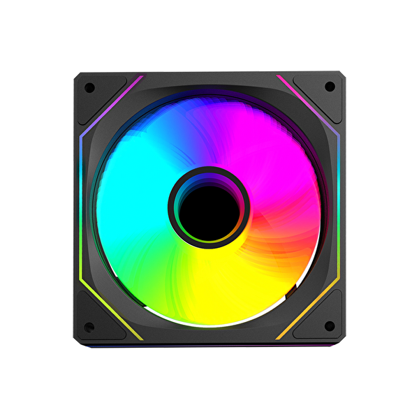 Rampage 7C-120S 12cm Double Ring Aynalı ARGB Siyah Kasa Fanı